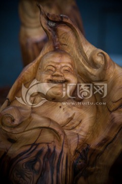 木雕艺术弥勒佛