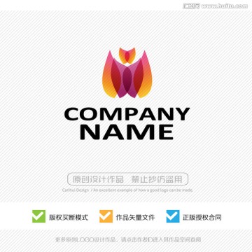 精美花卉 鲜花 LOGO设计