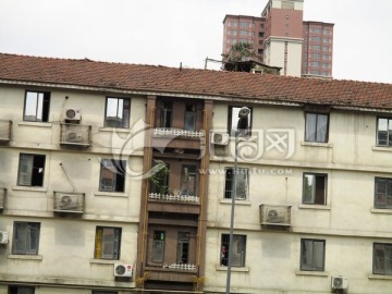 老建筑楼 老住宅楼 建筑摄影