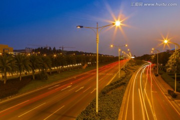 高速公路 夜景 素材