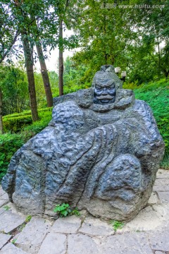 张飞石雕 武侯祠