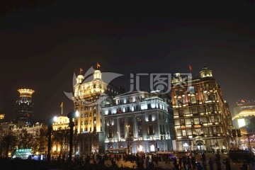 外滩夜景 外滩建筑群