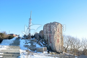 泰山雪景风光