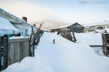 乡村雪景