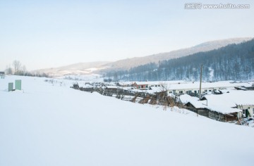 山村雪景