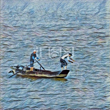 渔船装饰画