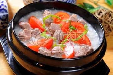 番茄牛肉粥