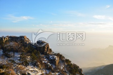 泰山冬日景色
