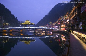 凤凰古城 夜景 湘西 著名景点