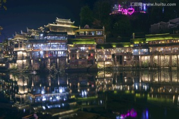 凤凰古城 夜景 湘西 著名景点