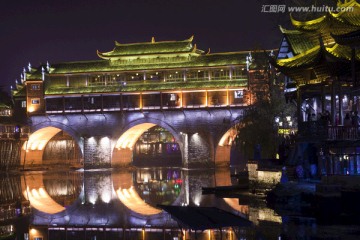 凤凰古城 夜景 湘西 著名景点