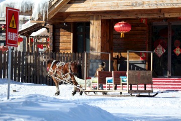 雪乡 双峰林场 春节 红灯 灯