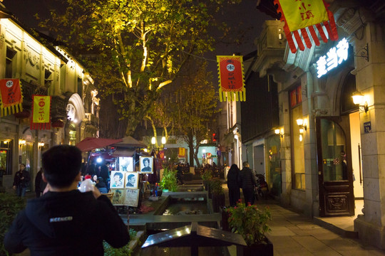 杭州商业街夜景
