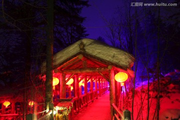 雪乡 双峰林场 春节 红灯 灯