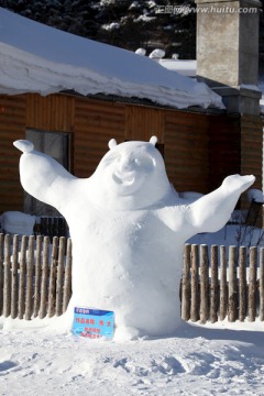 雪雕 雕塑 雪乡 冰雪艺术 雪