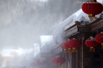 雪乡 双峰林场 春节 红灯 灯