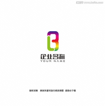 字母bl彩色logo