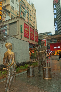 长沙黄兴步行街雕塑