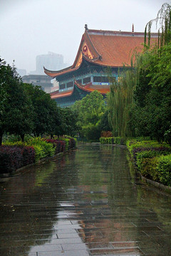 雨后 古开福寺