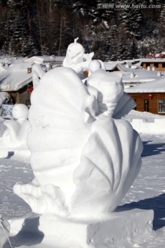 雪雕 雕塑 雪乡