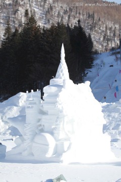 雪雕 雕塑 雪乡 冰雪艺术