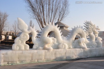 冰 冰雕 冰雪 冰雪节 中国龙