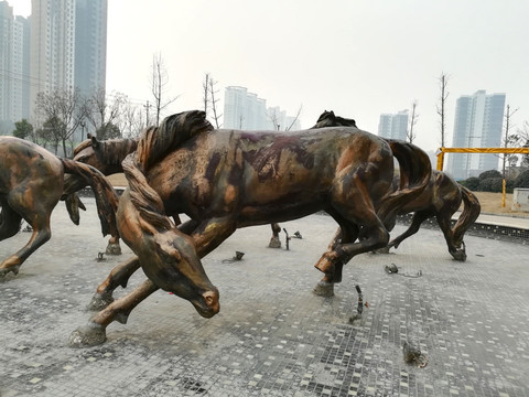马雕塑 铜马雕像
