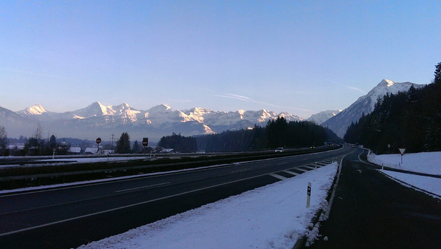 北方雪景  雪山