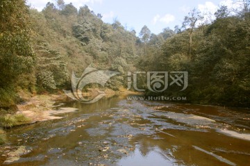 自然风光 小河溪流 清澈山溪水