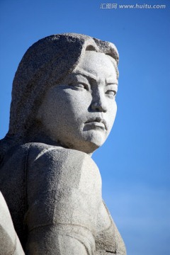 八女投江 雕塑 牡丹江 花岗岩