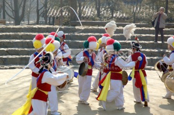 韩国农乐表演 朝鲜族象帽舞