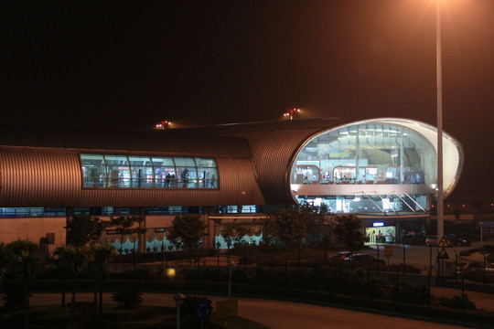 重庆机场夜景 航站楼