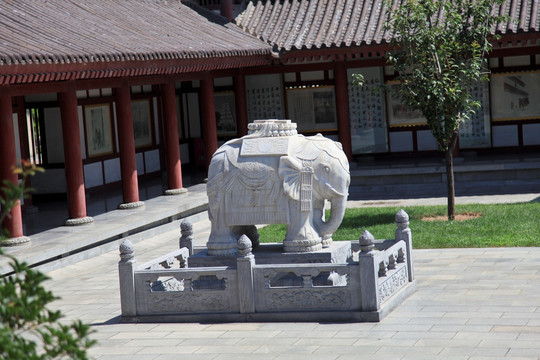 唐代建筑 玄奘纪念馆 白象