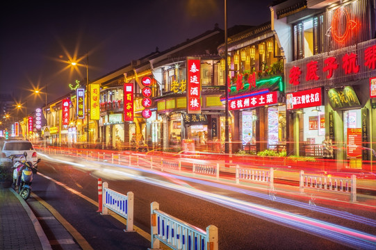 杭州高银街食街夜景