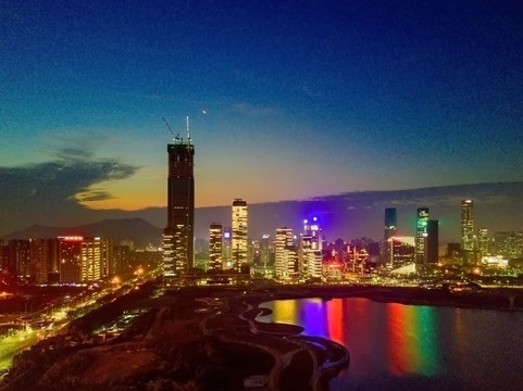 深圳后海总部基地夜景