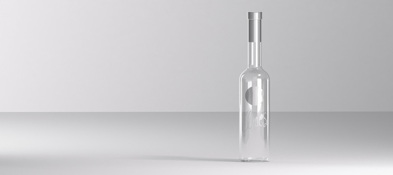 3D透明银贴玻璃瓶