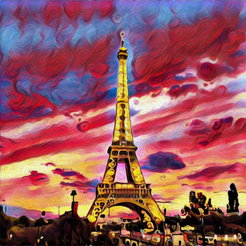 巴黎铁塔室内装饰画