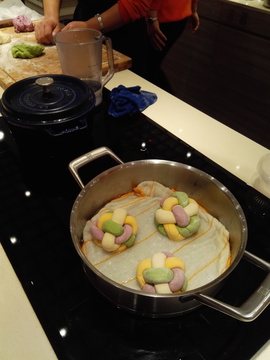 面点 厨具 蒸锅 彩色馒头