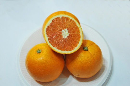 红橙  橙子 血橙 橙子切