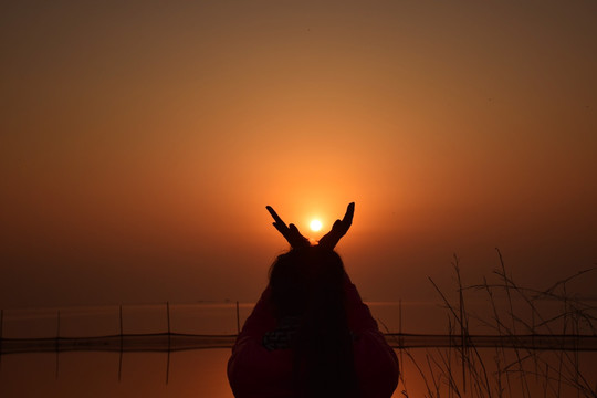大通湖夕阳