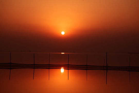 大通湖夕阳