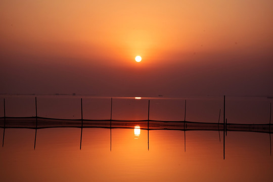 大通湖夕阳