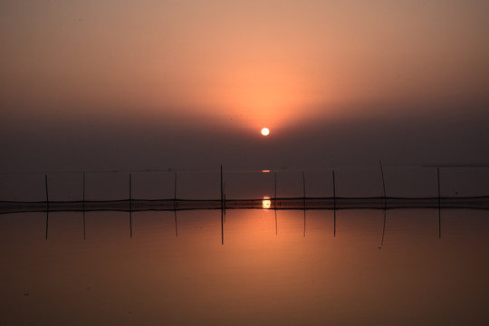 大通湖夕阳