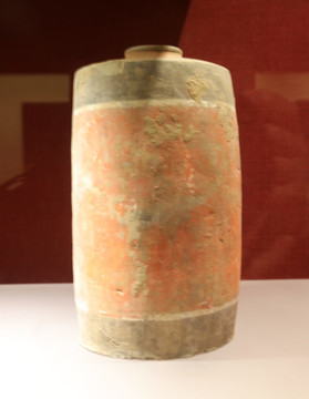 彩绘陶筒形罐