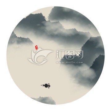 水墨山水画