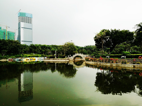 深圳中山公园拱桥风景