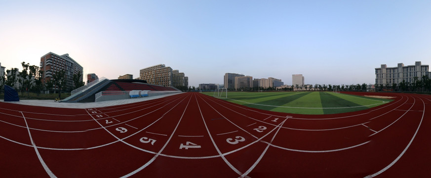 上海科技大学体育场跑道全景