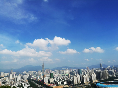 深圳笔架山公园 深圳鸟瞰风景