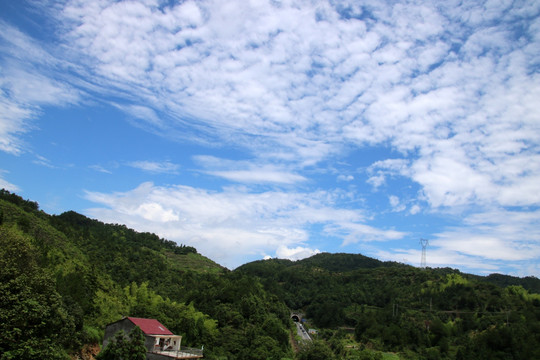 蓝天白云 风景 背景 无框画