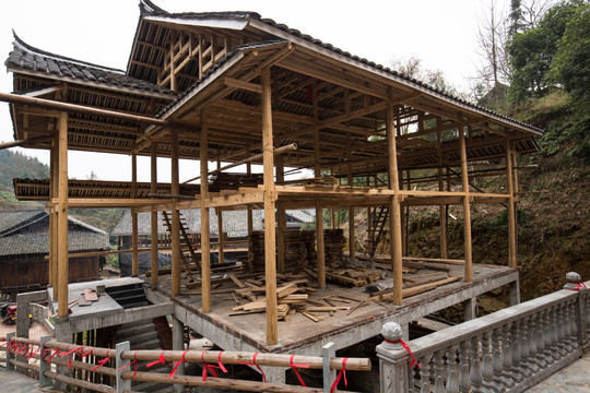 侗寨建筑框架